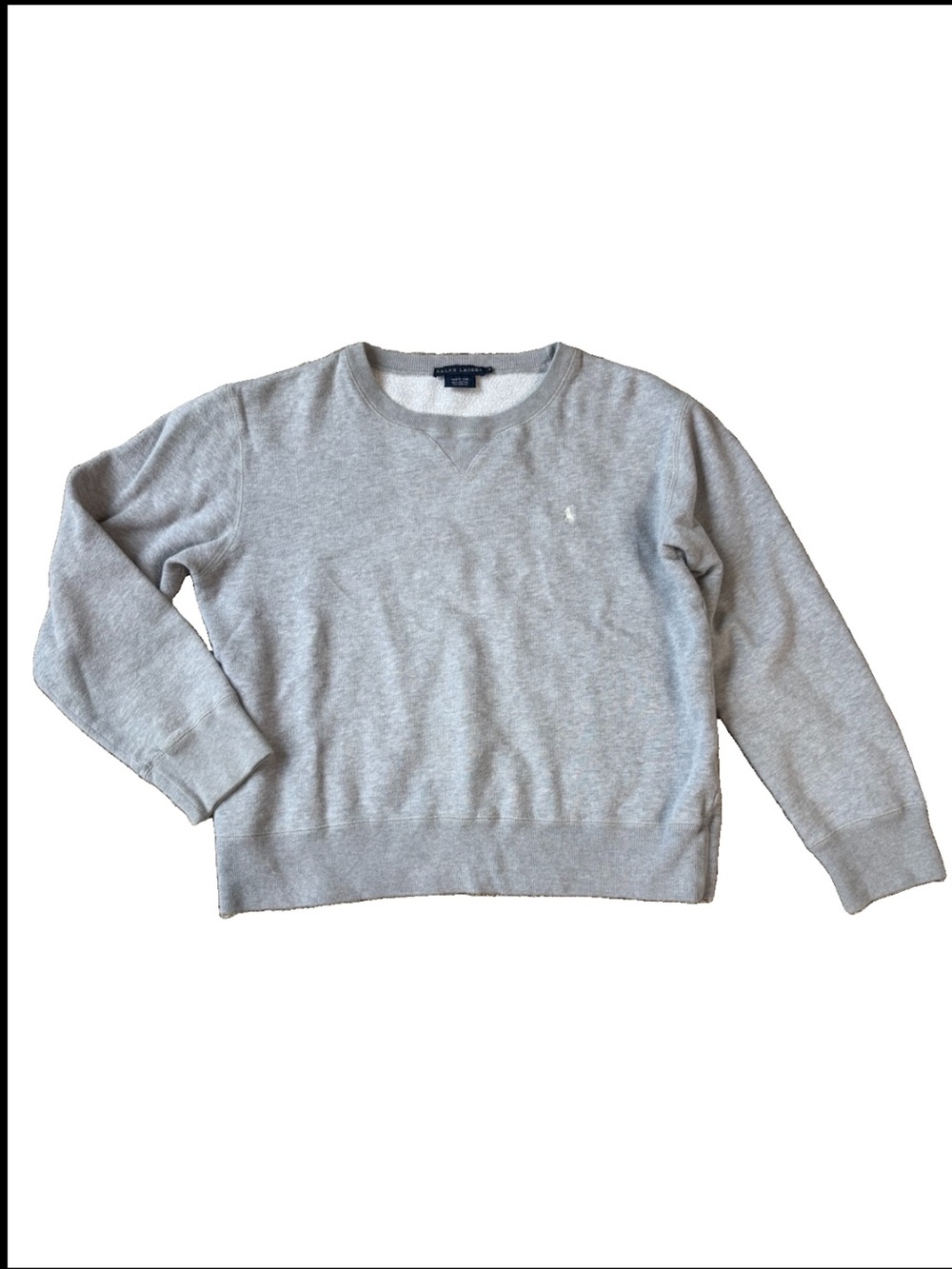 Ralph Lauren Gray Crewneck Sweatshirt Cotton Womens Size M